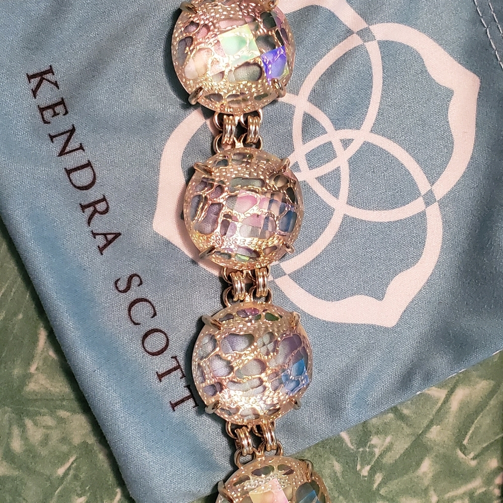 Kendra Scott Chunky Gold/Clear Bracelet